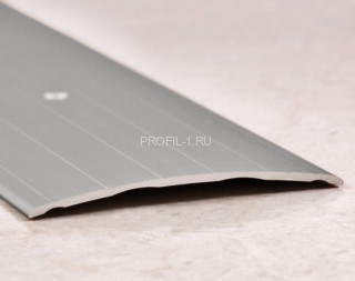 Алюминиевый порог одноуровневый 60 мм ПО-60 серебро матовое 2,7 м