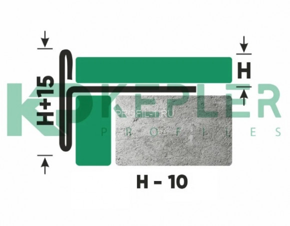 Т-профиль из нержавеющей стали закладной торцевой 10 мм FFT 10 P полированная сталь 270 см