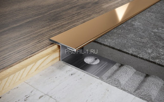 Т-профиль из нержавеющей стали закладной 8 мм FTZ 8 GP золото полированное 270 см Т-профиль из нержавеющей стали закладной 8 мм FTZ 8 GP золото полированное 270 см