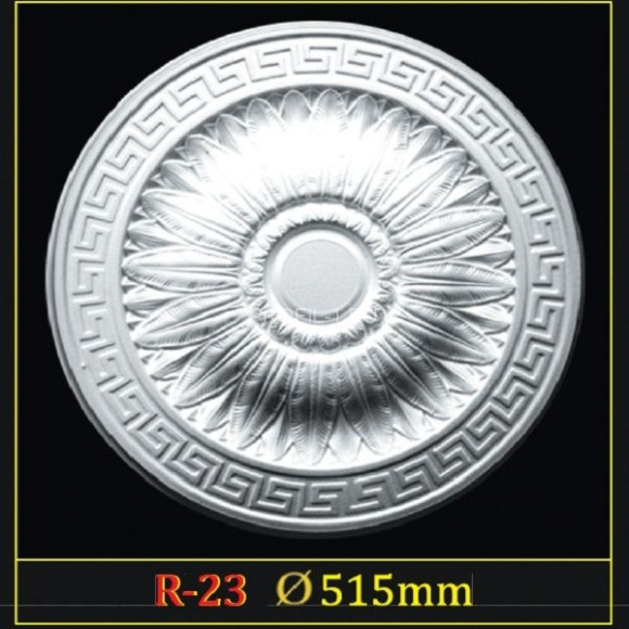 Потолочная розетка Glanzepol R-23 515 мм белая полистирол Потолочная розетка Glanzepol R-23 515 мм белая полистирол