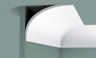 Потолочный плинтус Orac Decor Purotouch C990 белый полиуретан 216х159 мм 2м