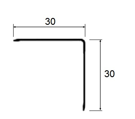 Угол защитный 30х30 мм алюминий PV65-29 красный Ral 3000 2,7 м Угол защитный 30х30 мм алюминий PV65-29 красный Ral 3000 2,7 м