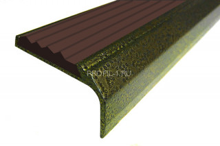 Угловой порог 42х23 мм алюминиевый противоскользящий АУ-42/23-Антик бронза-темно-коричневый 1,35 м Угловой порог 42х23 мм алюминиевый противоскользящий АУ-42/23-Антик бронза-темно-коричневый 1,35 м