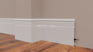 Напольный плинтус Decor-Dizayn DD726 полистирол белый, под покраску 202х16х2000 мм