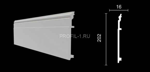 Напольный плинтус Decor-Dizayn DD726 полистирол белый, под покраску 202х16х2000 мм