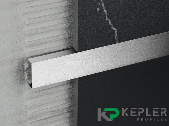 П-профиль бордюрный 10х30 мм из нержавеющей стали SS 304 FSUP30-S S.S.304 сатинированный 2.7 м