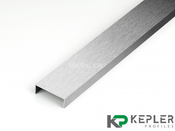 П-профиль бордюрный 10х30 мм из нержавеющей стали SS 304 FSUP30-S S.S.304 сатинированный 2.7 м