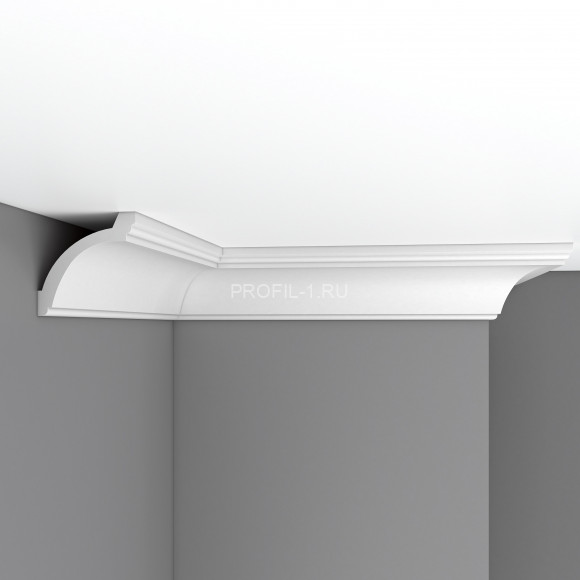Плинтус потолочный  85х85х2400 мм Decomaster 96020 из полиуретана белый под покраску