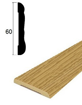 Наличник ПВХ 60 мм Lemal 22060 Цвет 0038 Дуб 2,2 м