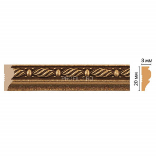 Молдинг DECOMASTER 103-28 (20x8x2400) цвет Коричневый с золотом Молдинг DECOMASTER 103-28 (20x8x2400) цвет Коричневый с золотом
