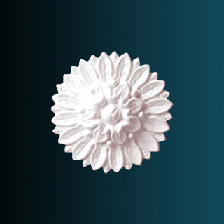 Декоративный орнамент Перфект G2045 белый 155х155х30 мм