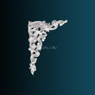 Декоративный орнамент Перфект G2338R правый белый 400х300х35 мм