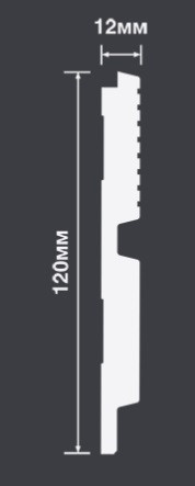 Стеновая панель Hiwood LV123 GN68 под дерево 120х12 мм 2,7 м