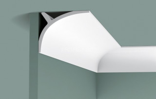 Потолочный плинтус для скрытого освещения Orac Decor Purotouch C991 белый полиуретан 140х110 мм 2м Потолочный плинтус для скрытого освещения Orac Decor Purotouch C991 белый полиуретан 140х110 мм 2м