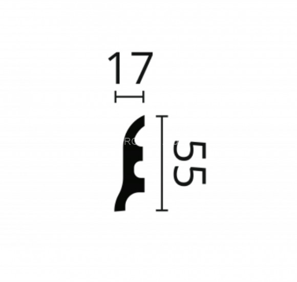 Напольный плинтус NMC Walstyl FL3 белый полистирол 17х55 мм 200 см Напольный плинтус NMC Walstyl FL3 белый полистирол 17х55 мм 200 см