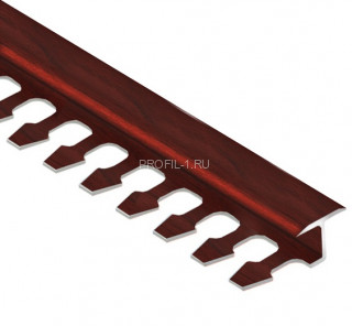 Алюминиевый профиль Т-образный гибкий 14 мм Cezar W-AL-D14P-M-250 махагон 2,5 м Алюминиевый профиль Т-образный гибкий 14 мм Cezar W-AL-D14P-M-250 махагон 2,5 м