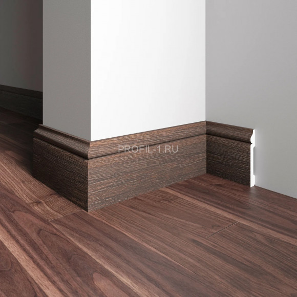 Напольный плинтус Decor-Dizayn 005-73SH полистирол под дерево 79х13х2400 мм