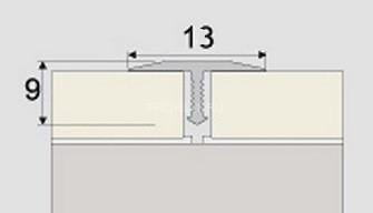 Алюминиевый Т-профиль 13 мм Effector A 54 0901-дуб беленый 2,5 м