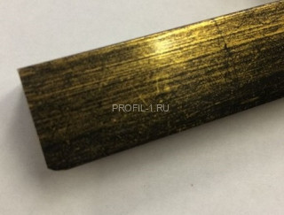 Отделочный уголок пластиковый 10х20 Thermoplast золото черное 2,75 м (25 штук)