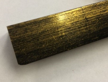 Отделочный уголок пластиковый 10х20 Thermoplast золото черное 2,75 м
