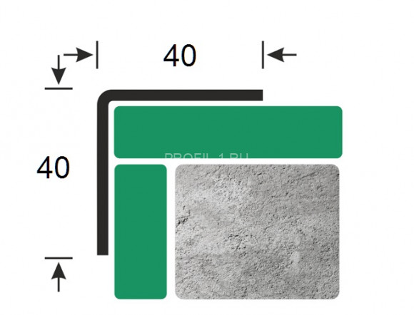 Уголок из нержавеющей стали равнополочный ПБ 40х40 (прямой AISI 430) полированный 3 м