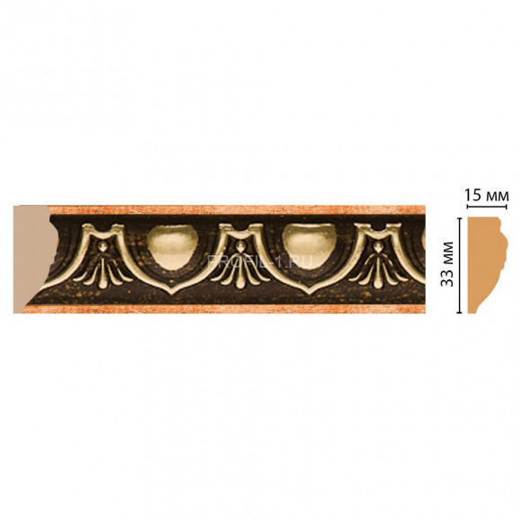 Молдинг DECOMASTER 101D-57 (33x15x2400) цвет Золото Молдинг DECOMASTER 101D-57 (33x15x2400) цвет Золото