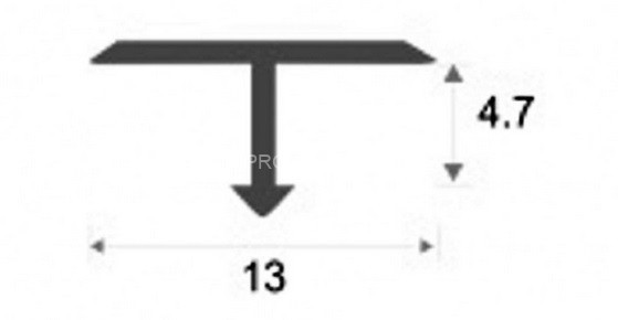 Алюминиевый Т-профиль ПТ-13/5 бронза матовая 2,7м