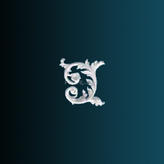 Декоративный орнамент Перфект G2339L левый белый 230х230х30 мм