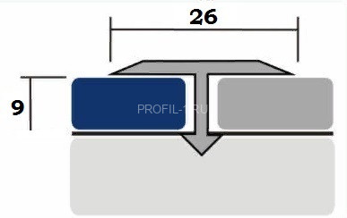 Алюминиевый профиль Т-образный 26 мм Т-26 Л Махагон 2,7 м (упаковка 10 штук) Алюминиевый профиль Т-образный 26 мм Т-26 Л Махагон 2,7 м (упаковка 10 штук)