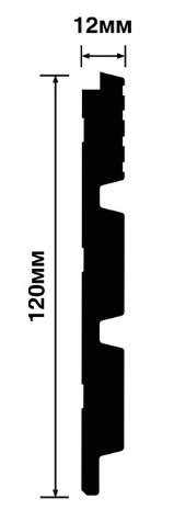 Стеновая панель Hiwood LV124 GN68 под дерево 120х12 мм 2,7 м