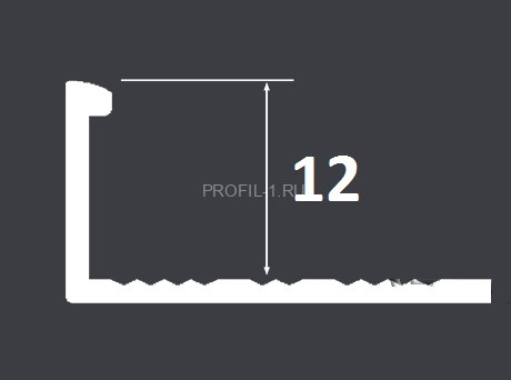 Профиль L-образный 12 мм LP 12Cezar PVL03 LC латунь хром 2,7 м