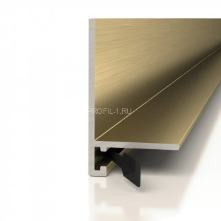 Алюминиевый микроплинтус Decaro ML15A Brass Brush цвет латунный браш 2 м