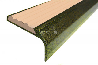 Угловой порог 42х23 мм алюминиевый противоскользящий АУ-42/23-Антик бронза-бежевый 1,35 м Угловой порог 42х23 мм алюминиевый противоскользящий АУ-42/23-Антик бронза-бежевый 1,35 м