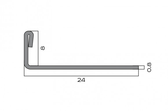 Нержавеющий стальной L-профиль 8 мм NEEXY PVS92-21 BL-D антрацит зеркальный 2.7 м