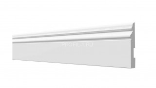 Напольный плинтус Decor-Dizayn DD50 полистирол белый, под покраску 126х16х2000 мм