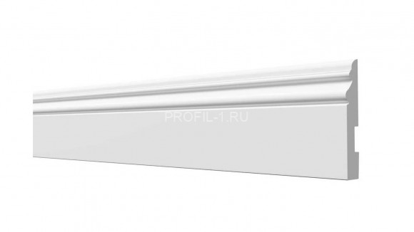 Напольный плинтус Decor-Dizayn DD50 полистирол белый, под покраску 126х16х2000 мм