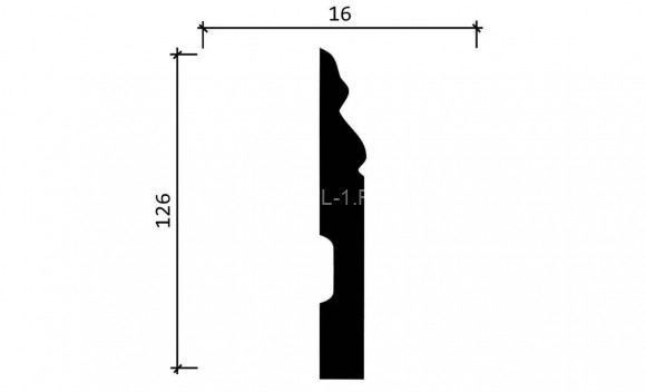 Напольный плинтус Decor-Dizayn DD50 полистирол белый, под покраску 126х16х2000 мм
