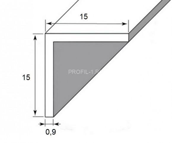 Алюминиевый уголок анодированный 15х15х0,9 мм 3м равнополочный серебро Алюминиевый уголок анодированный 15х15х0,9 мм 3м равнополочный серебро