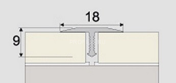 Алюминиевый Т-образный ламинированный профиль 18 мм Effector A 55 4201-венге конго 2,5 м Алюминиевый Т-образный ламинированный профиль 18 мм Effector A 55 4201-венге конго 2,5 м