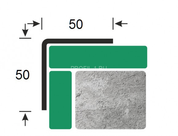 Уголок из нержавеющей стали равнополочный ПБ 50х50 (прямой AISI 430) шлифованный 2,7 м