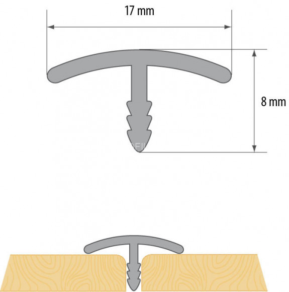 Профиль Т-образный Cezar ПВХ 17 мм 107 Черный 2,75 м (20 штук) Профиль Т-образный Cezar ПВХ 17 мм 107 Черный 2,75 м (20 штук)