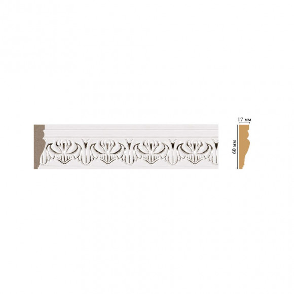 Молдинг DECOMASTER 161B-60 ДМ (60x17x2400) цвет Белый с шампанью