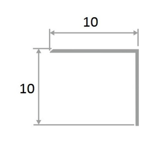 Латунный уголок равнополочный PА 10 OA 10х10 антик 2,7м