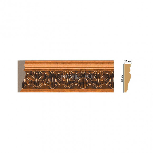 Молдинг DECOMASTER 152B-1223 (85x20x2400) цвет Золото Молдинг DECOMASTER 152B-1223 (85x20x2400) цвет Золото