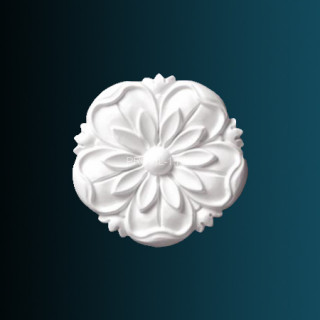 Декоративный орнамент Перфект G2047 белый 150х150х24 мм