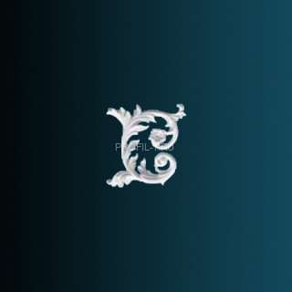 Декоративный орнамент Перфект G2339R правый белый 230х230х30 мм