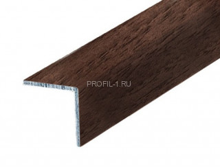 Алюминиевый уголок 15х15 мм равнополочный КД Орех 2,7 м (упаковка 10 штук)