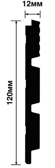 Стеновая панель Hiwood LV124L GN68 под дерево 120х12 мм 2,7 м