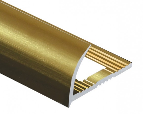 Профиль С-образный алюминий для плитки 8 мм PV07-05 eco золото блестящее 2,7 м