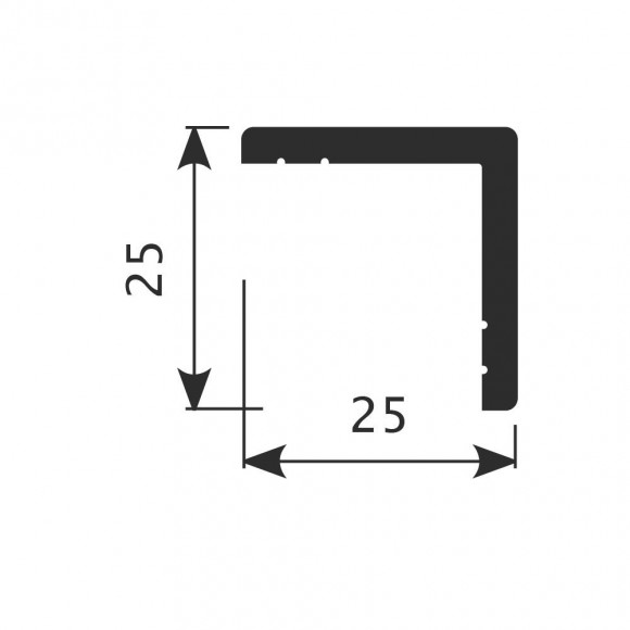Декоративный уголок Cosca AX-001 белый полистирол 25х25 мм 2м